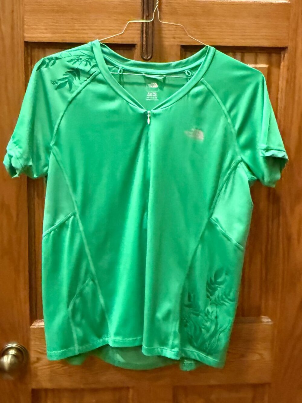 The North Face Cycle Bike Jersey  1/4 Zip Dri Fit Womens Size XL Green